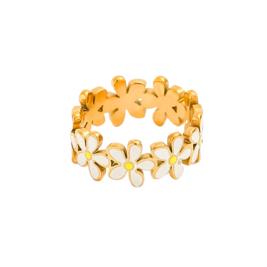 FLOWER BAND RING