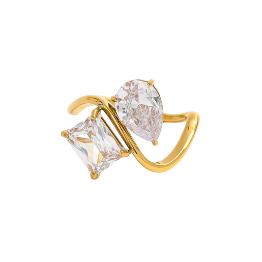 DOUBLE STONE RING