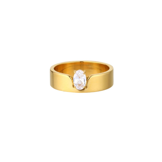 OVAL STONE RING