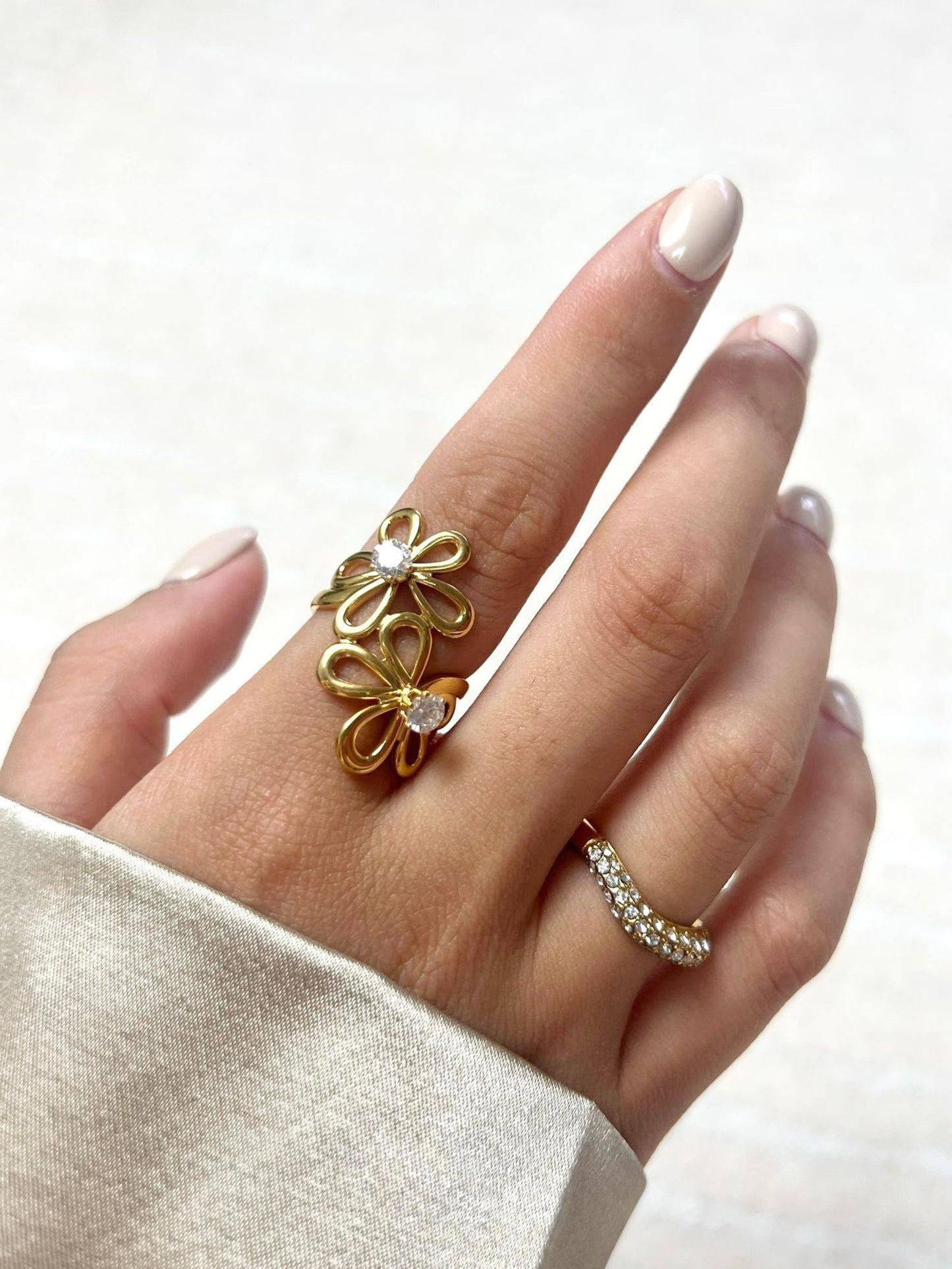 DOUBLE FLOWER RING