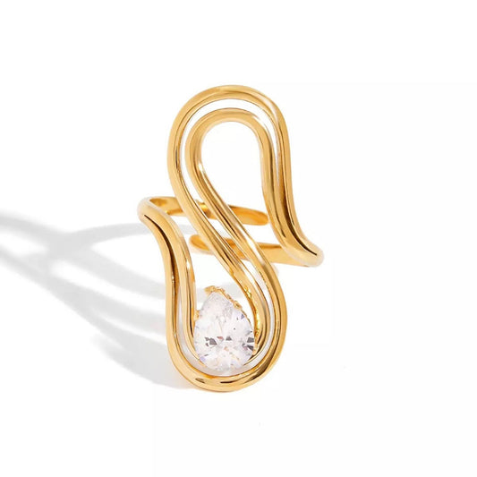 GOLD WAVE RING